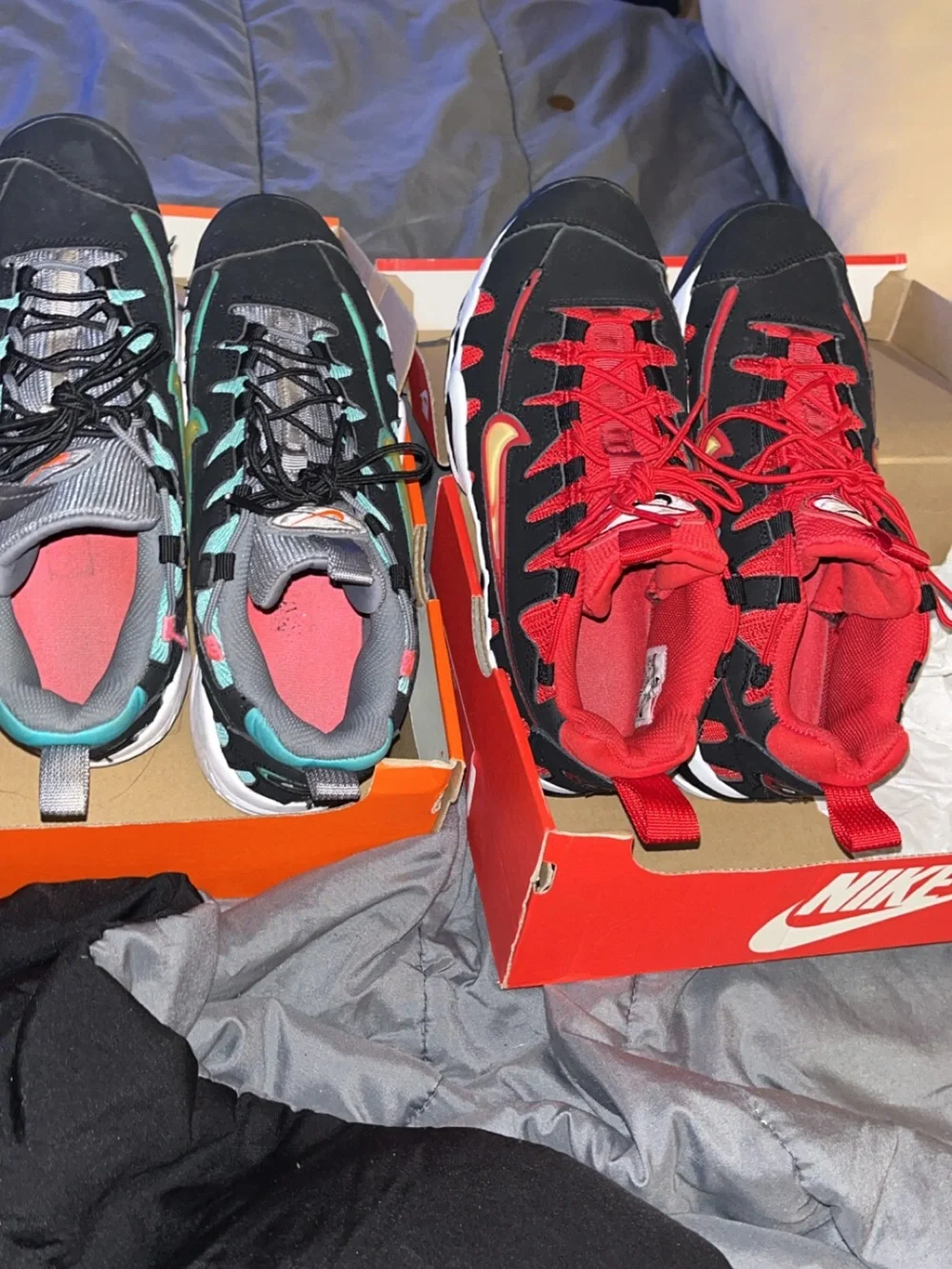 Nike Kids' Black and Red / Black and Teal Dual-Pack Sneakers